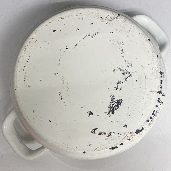 Daisy Flower 8” Diameter Enamel Stockpot Two Handle Pan Matching Lid - Picture 16 of 17